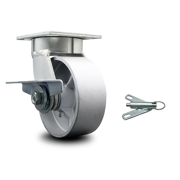 5 Inch Kingpinless Semi Steel Wheel Swivel Caster with Brake and Swivel Lock SCC